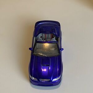 Metallic Purple Convertible Toy Car - Kids Vehicle Playset